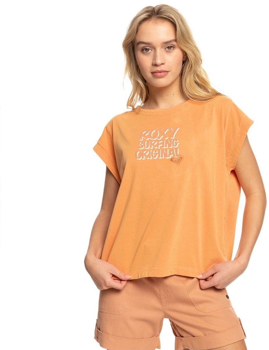 Roxy Unite The Wave B T-shirt Met Korte Mouwen S Vrouw Oranje