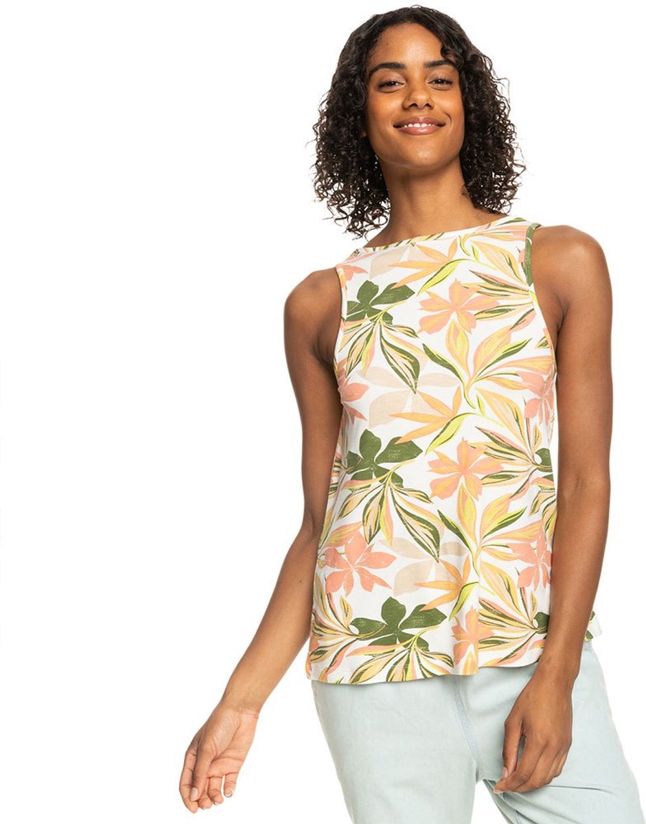 Roxy Better Than Ever Printed Mouwloos T-shirt Veelkleurig XS Vrouw Wit