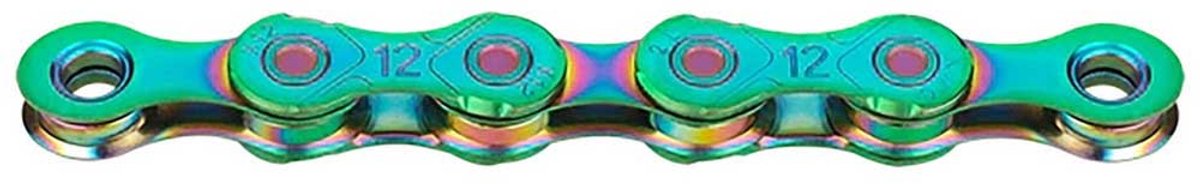 Ketting KMC X12 Waxed 126 schakels - Aurora Green