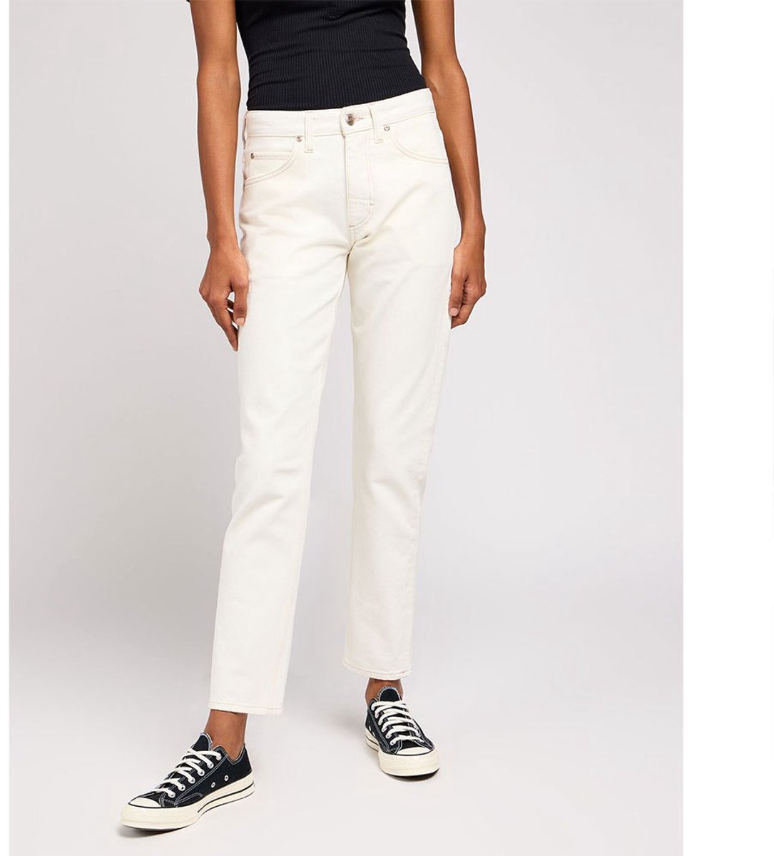 Lee Rider Slim Fit Spijkerbroek 29 33 Vrouw Wit