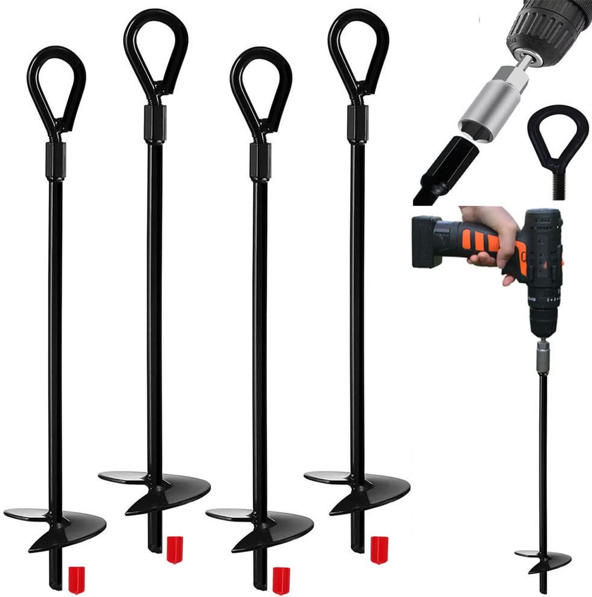 Ibenzoa® Robuuste stalen grondankers voor stevige bevestiging van buitentoepassingen