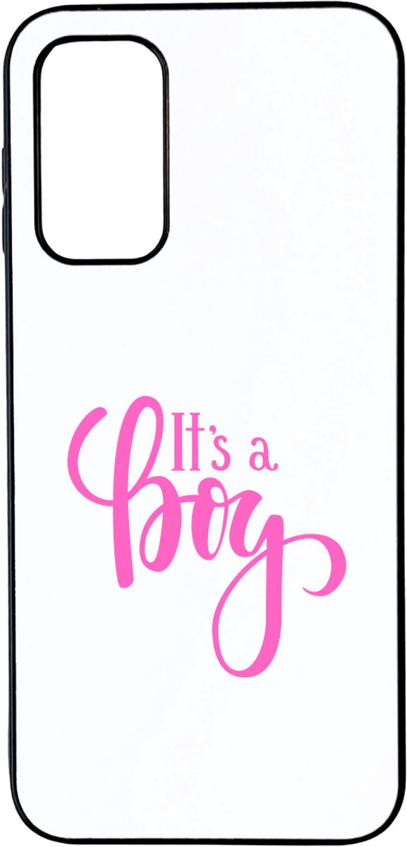 Hacebo® - It's a Boy telefoonhoesje - Baby - Kersverse ouders - telefoonhoesjes - Geboorte kraamcadeau jongen - babyshower - hoesje geschikt voor Samsung Galaxy A14 (5G)