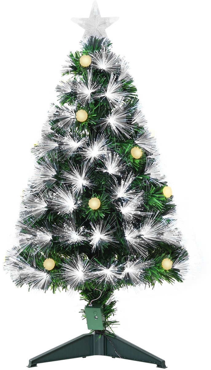 HOMCOM-Kerstboom-48x48x90cm-Kunststof-Groen