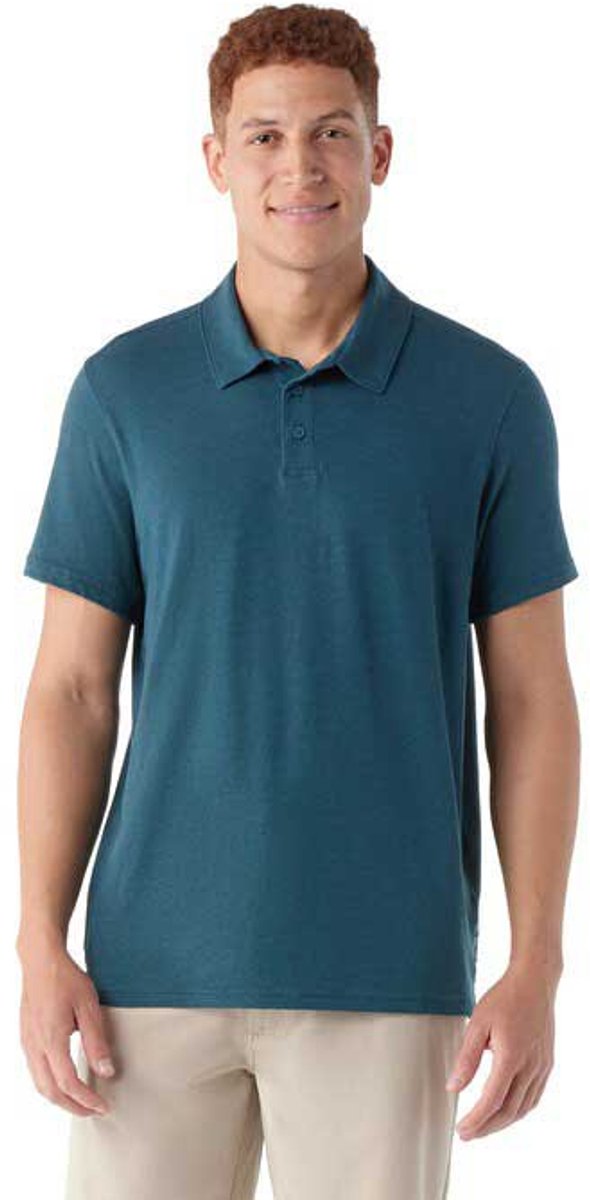 Smartwool 2361 Korte Mouw Poloshirt Blauw S Man