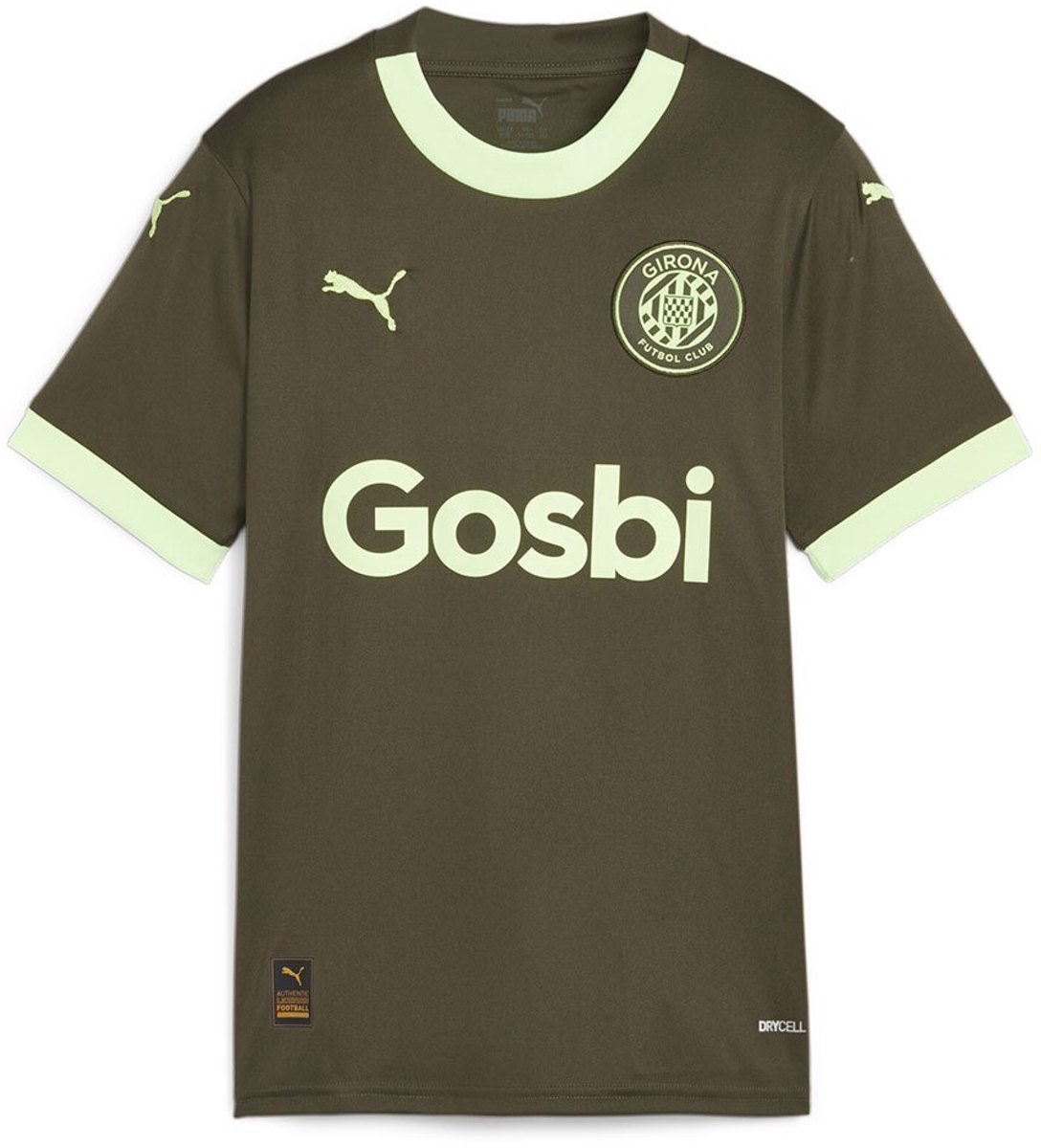 Puma Girona Fc 23/24 Derde Korte Mouw T-shirt Junior 5-6 Years Jongens Meisjes Olijf