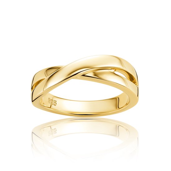 Bague torsadée en argent 925 plaqué or.