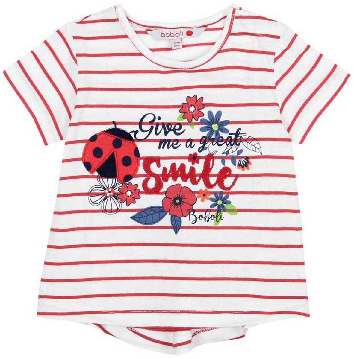 Boboli Knit Striped T-shirt Met Korte Mouwen Wit 3 Months Jongens,Meisjes
