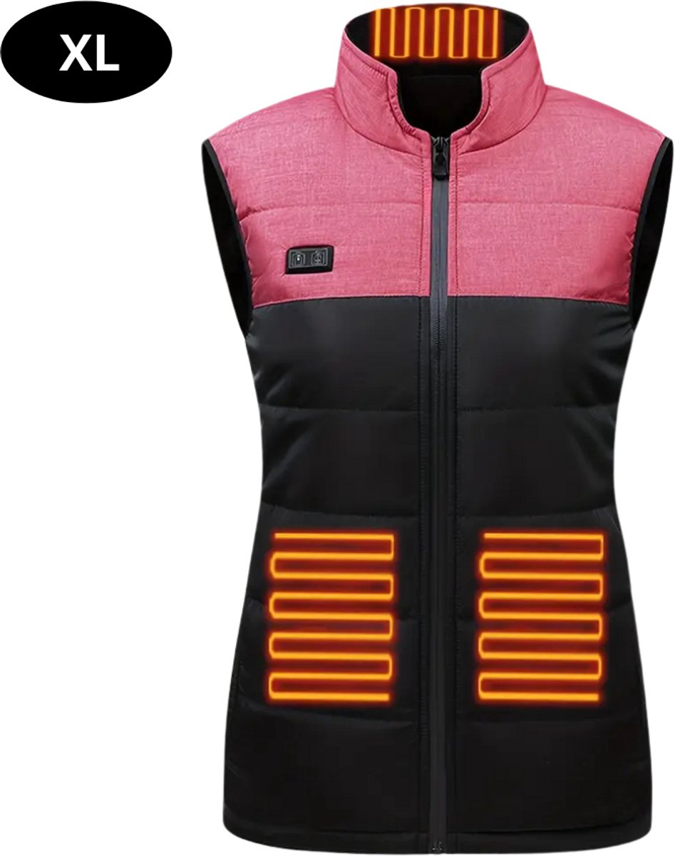 Livano Verwarmde Bodywarmer Heated Vest Elektrische Bodywarmer Extra Warm Water Afstotend Oplaadbaar Dames Zwart