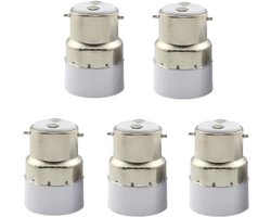 Mmgoqqt 5 Stuks - B22 Naar E14 Lamphouder Adapter Fitting Converter - Koperen Contactringen - Veilige Stroomverbinding