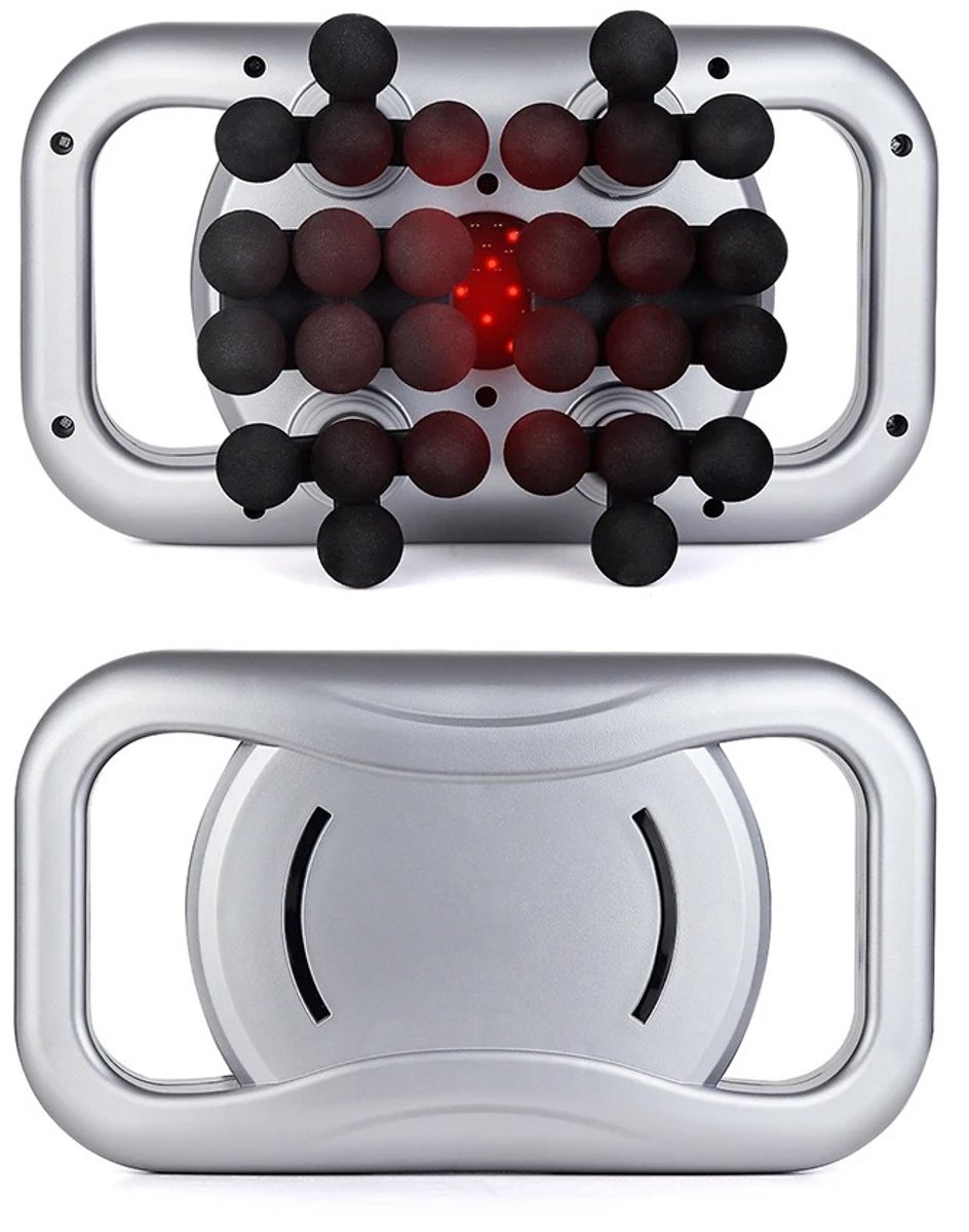 Massagepistool - Massagegun -Spier Ontspanning - infrarood Therapie - 30 Kops - 9 Intensiteitsniveaus - 9 Massage modes - Krachtige Motor 19000 keer/min 35mm Diepe Percussie - Effectief Spiervermoeidheid & Pijn Verlicht Rug, Benen