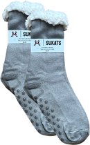 Sukats® Huissokken - Homesocks - Maat 36-41 - Dames Huissokken - Antislip Sokken - Fluffy Sokken - Slofsokken - Variant 156 - Meerdere Maten en Varianten - Kerstsokken
