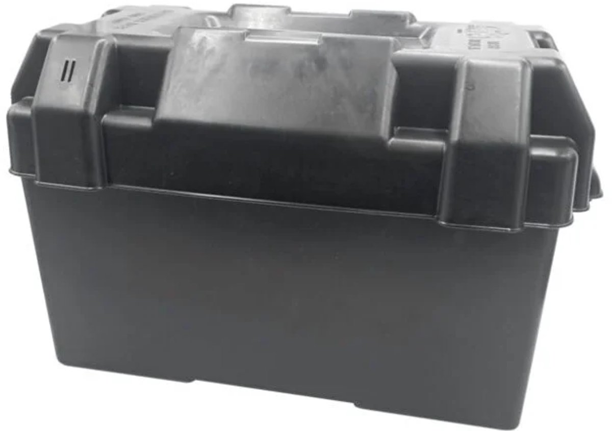 Accubak incl spanband - 19x27x20cm - zwart