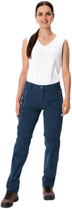Pantalon Vaude Farley Stretch Zo T-zip II Blauw 40 / Short Femme