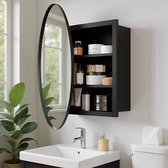 HOMCOM Armoire de salle de bain avec miroir Armoire murale avec étagères ouvertes 66x17x63 cm Naturel à partir de 63,90 € (juin 2026 HOMCOM Armoire de salle de bain avec miroir Armoire murale avec étagères ouvertes 66x17x63 cm Naturel à partir de 63,90 € (juin 2026