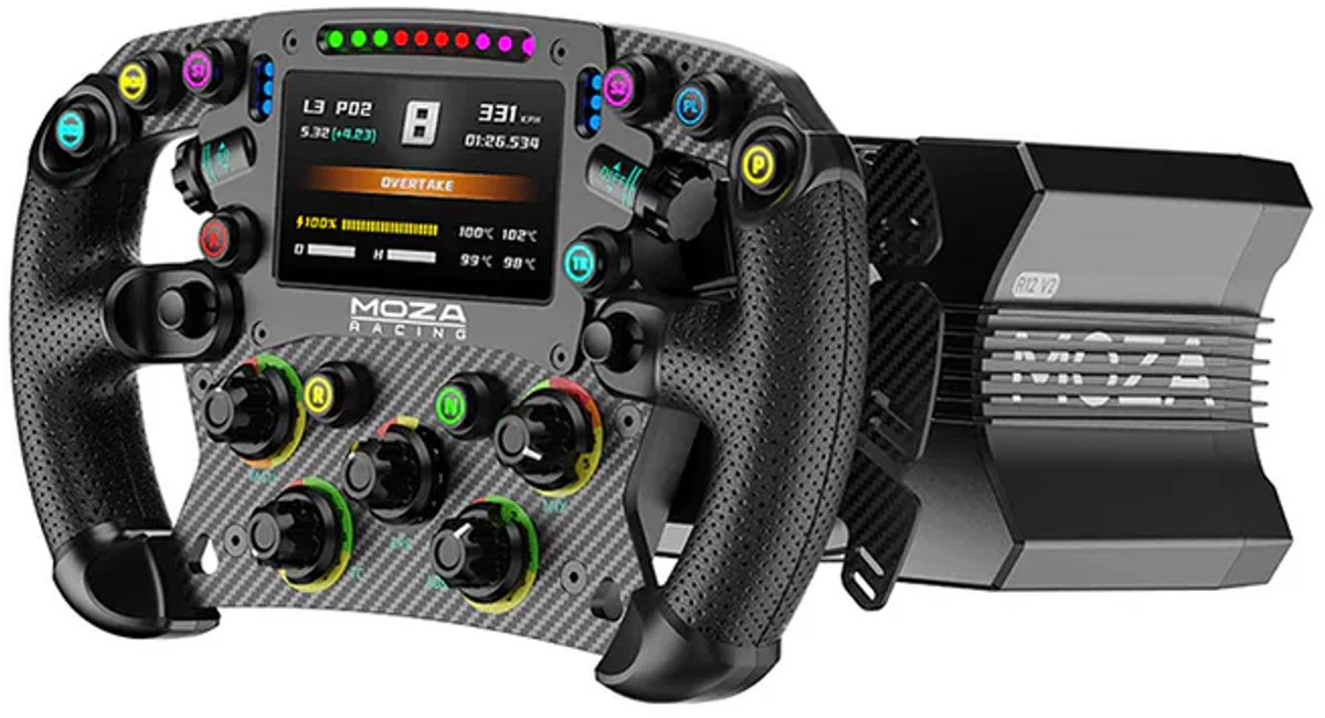 Moza Racing R12 V2 + FSR2 Formule Stuurwiel Bundle – 12 Nm Direct Drive + 280 mm Touchscreen - PC