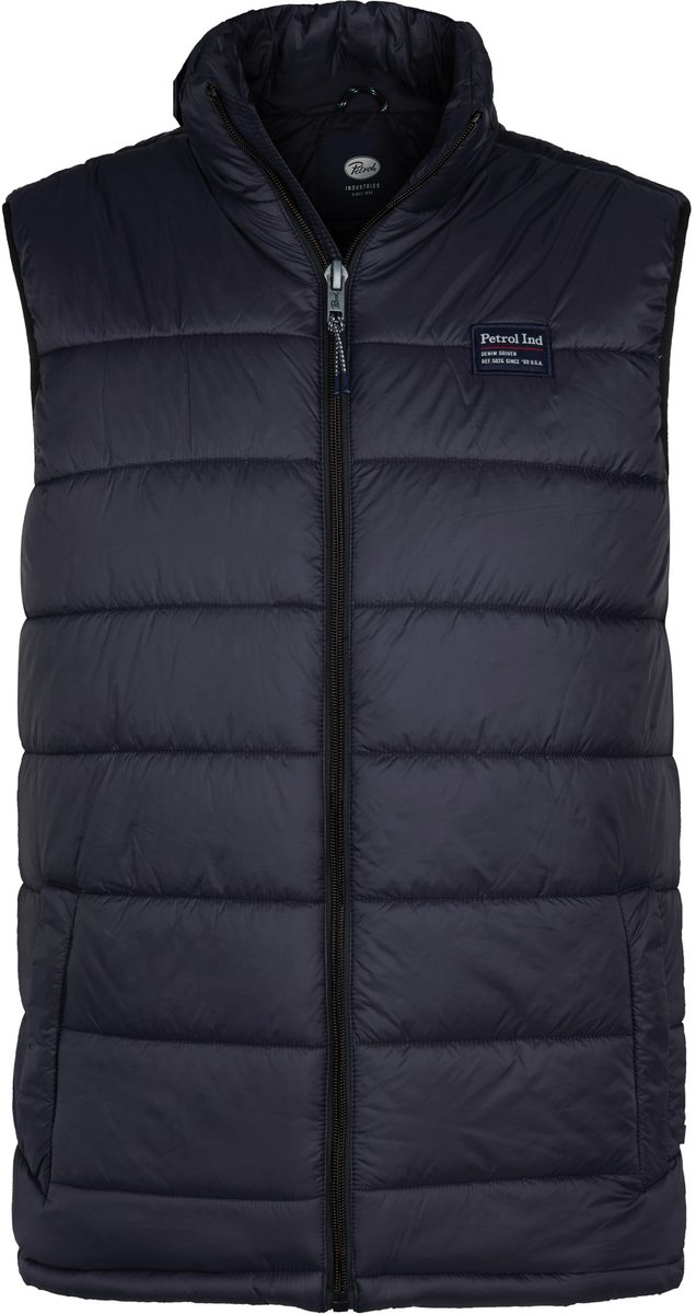 Petrol Industries - Heren Bodywarmer - Gilet Bryce Tailored Fit - Meerdere binnenzakken & verfijnde afwerking - Lichtgewicht - Zwart - Maat XXL