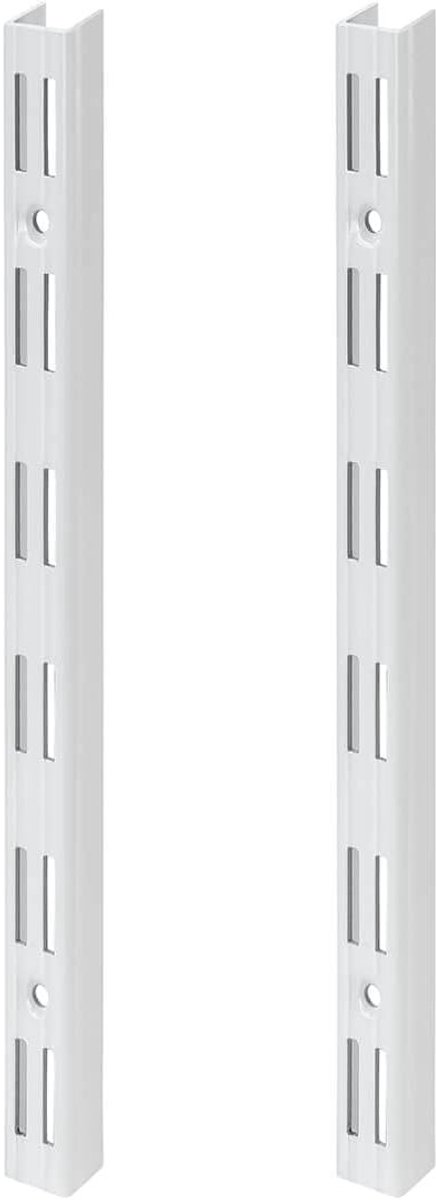 siwitec wandrails tweerijig in wit voor stellingsystemen, wandrails 500 x 50 mm in een set van 2