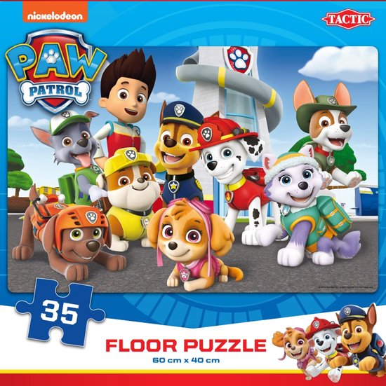 Tactic PAW Patrol Vloerpuzzel – Puzzel – Vanaf 3 jaar – 35 stukjes – 60x40 cm