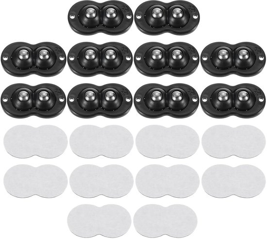 12 stuks zelfklevende mini-kogelrollen, kleine apparaatrollen 12 stuks zelfklevende mini-kogelrollen, kleine apparaatrollen