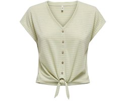 Only Cannes T-shirt Met Korte Mouwen En V-hals Groen L Vrouw