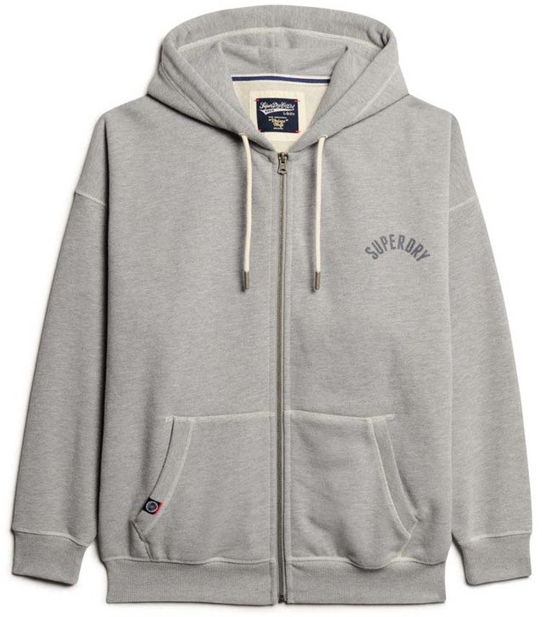 Superdry Athletic Essential oversized hoodie met rits Dames Hoodies Grijs