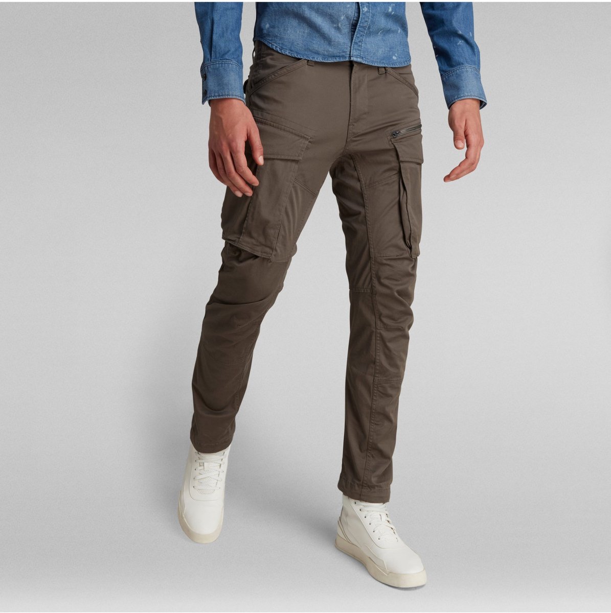 G-STAR Rovic Zip 3D Regular Tapered Heren Broek gs Grijs