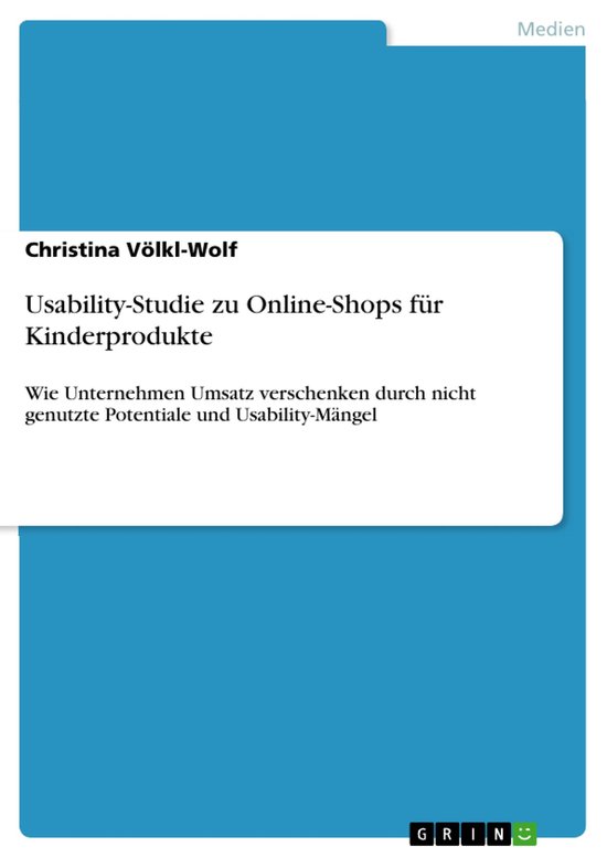 Usability-Studie zu Online-Shops für Kinderprodukte - cover