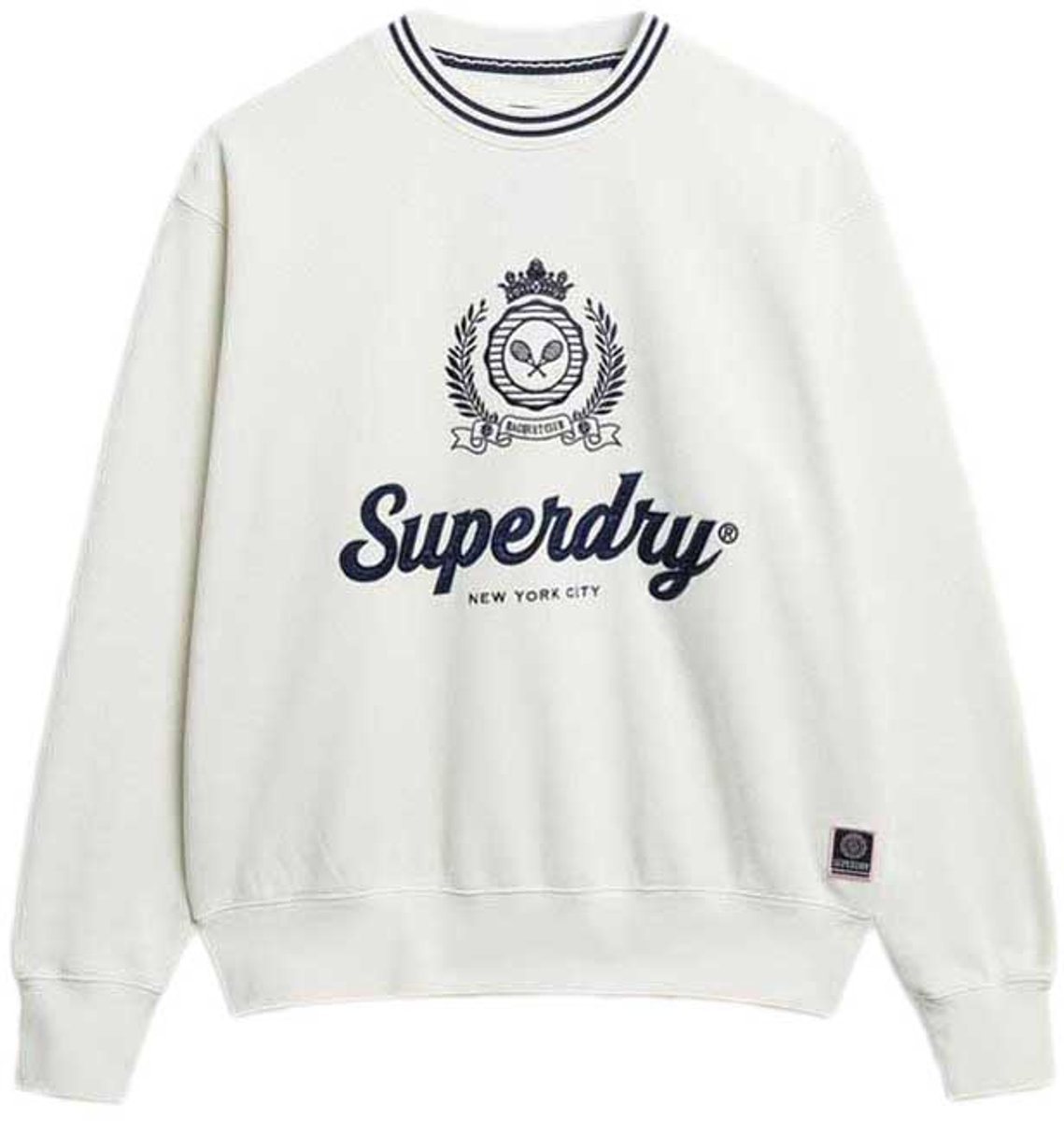 Superdry Country Club Loose Fit Sweatshirt 2XS Vrouw Creme