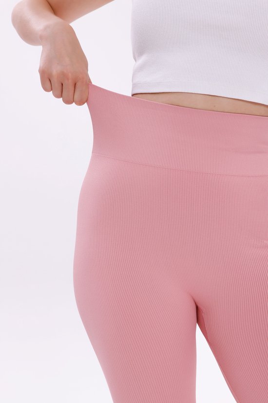 Vrouwen Sportlegging Dames - Yoga Legging Hoge Taille - Sneldrogend, Squat-Proof & Heuplifting - Fitness & Hardlopen - Roze - S/M van Merkloos — afbeelding 5