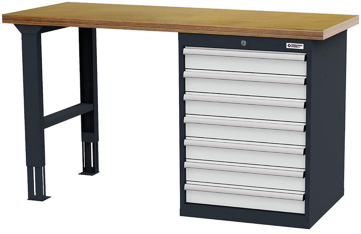 WS24 serie werkbank B x D x H 1.500 x 600 x 860 mm - WS24-100196