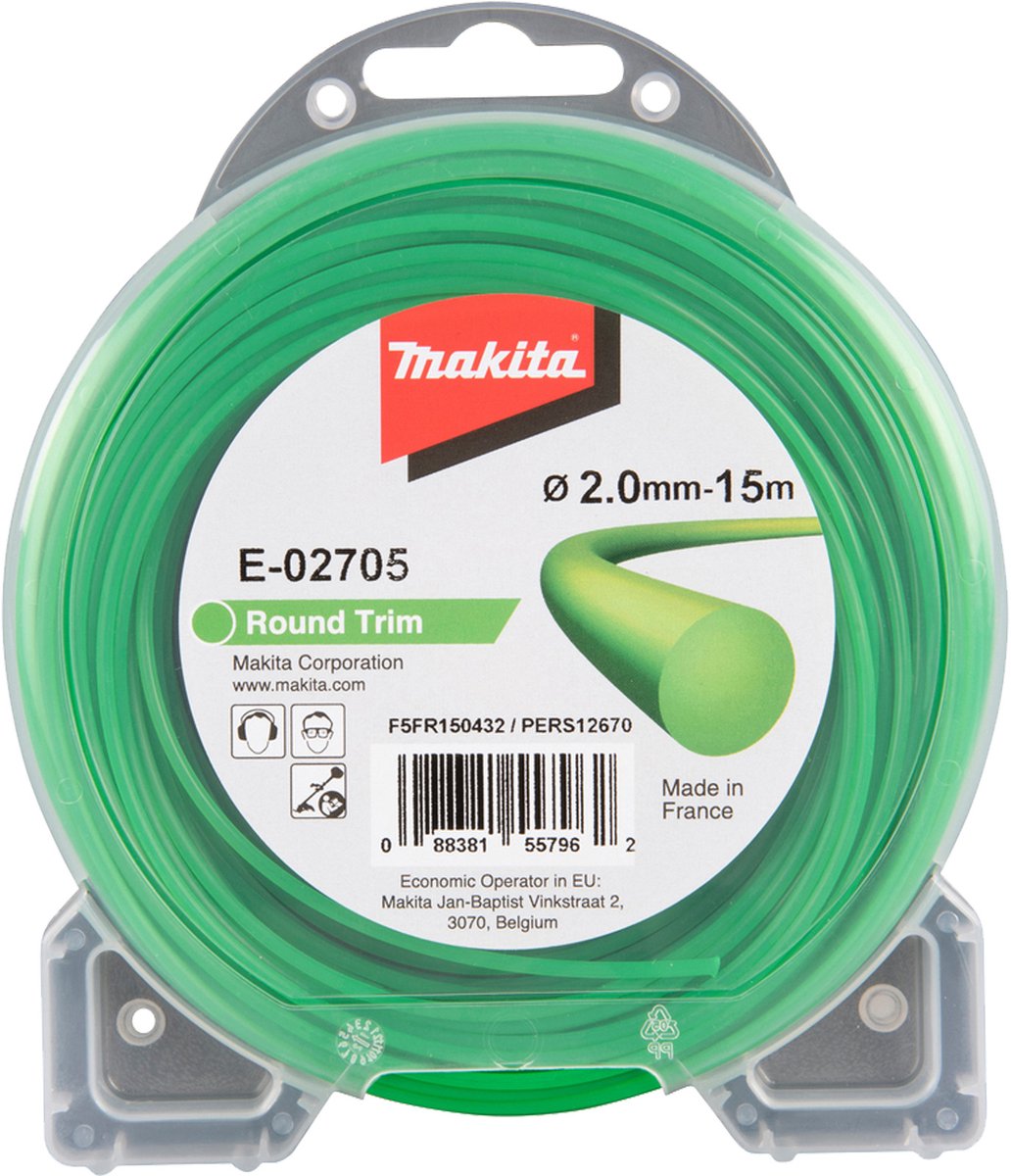 Makita maaidraad rond 2 mm x 15 m voor accu bosmaaier - E-02705