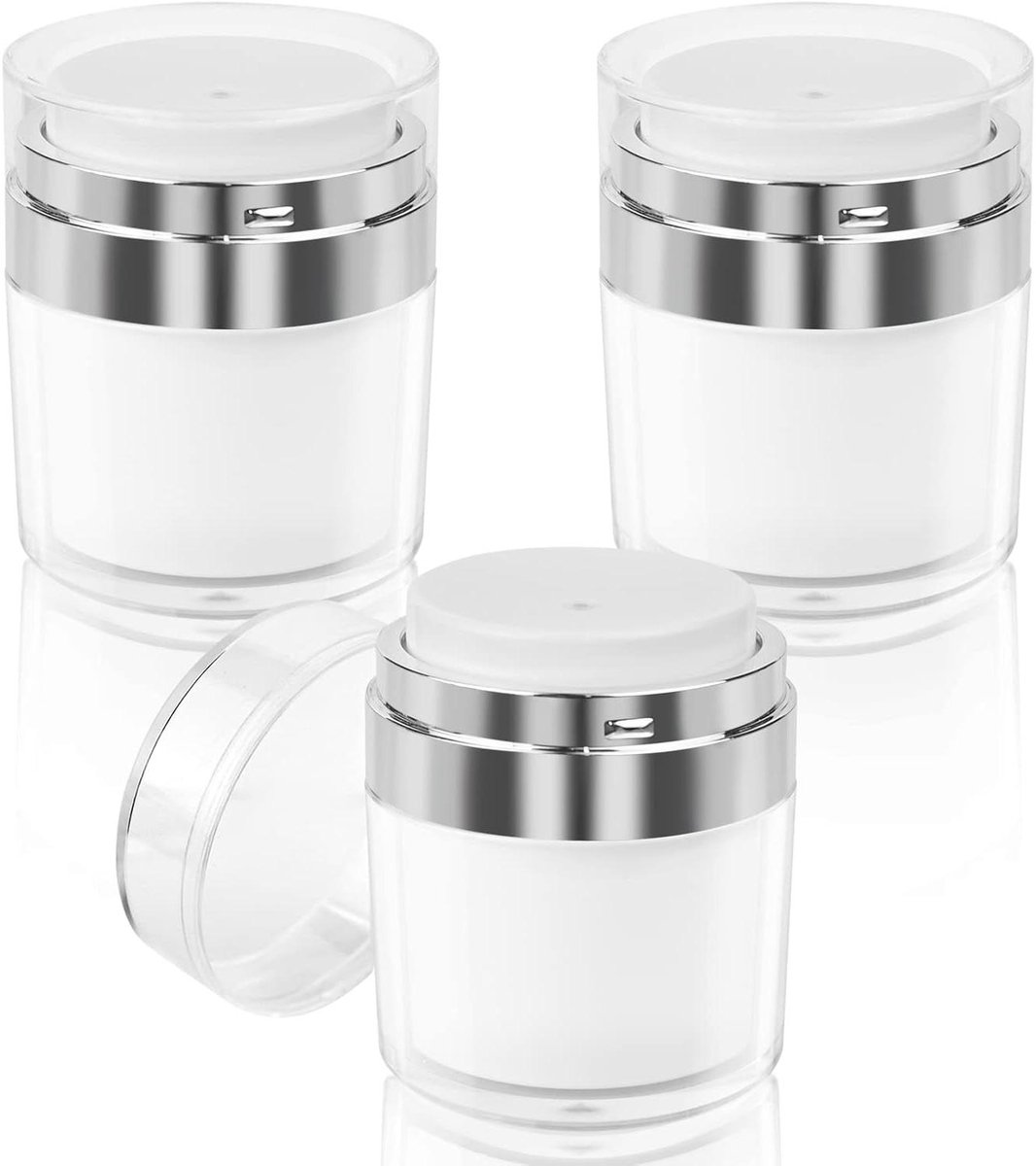 Allecto plus - Navulbare airless lotion pot 3 stuks - Cosmeticacontainer voor op reis - 50 ml/50 g