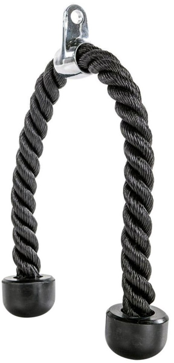 AJ-Sports Tricep touw 70cm - Ergonomische Tricep touw - Tricep Rope - Pull Down - Krachttraining - Biceps - Fitness - Zwart