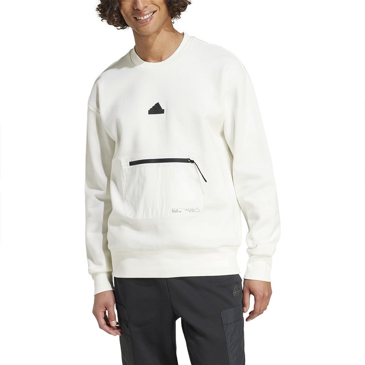 Adidas City Escape Fleece Sweatshirt XL Man Creme