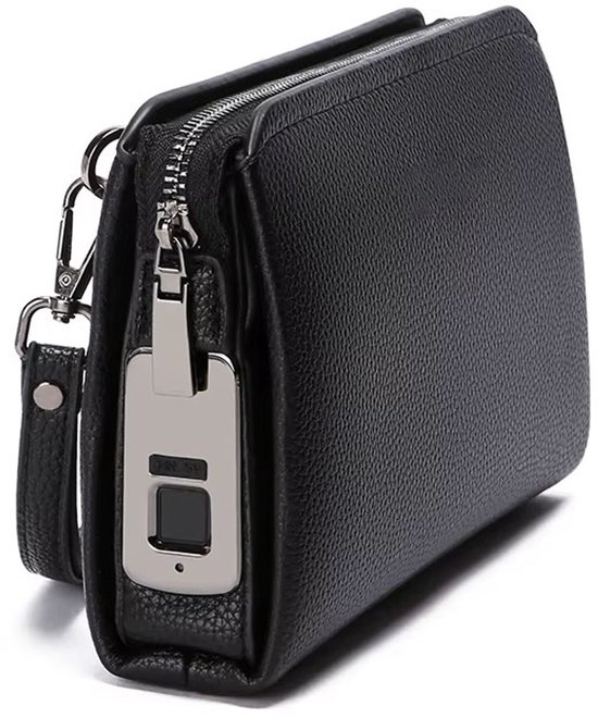 Portefeuille Homme Cuir Véritable Noir - Grande Capacité & Protection RFID - Fermeture Éclair