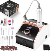 Beeperfect® Elektrische Nagelvijl Ultimate Edition - Nagelfrees - Manicure & Pedicure Set - 11 Bitjes & 100 Schuurrolletjes - Draadloos & Oplaadbaar - 45.000RPM - Hand & Voetbediening