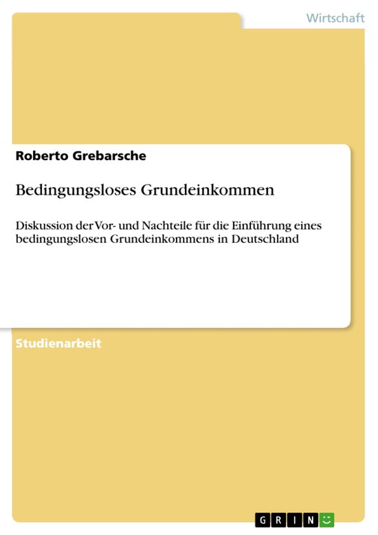 Bedingungsloses Grundeinkommen - cover