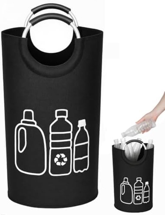 Recycling afvalemmer, 82 l, opvouwbaar, afvalscheiding met