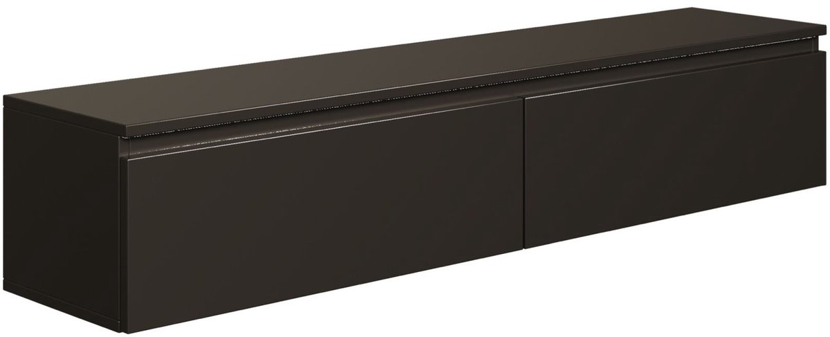 Selsey Bemmi - TV-wandmeubel, zwart, 150 cm
