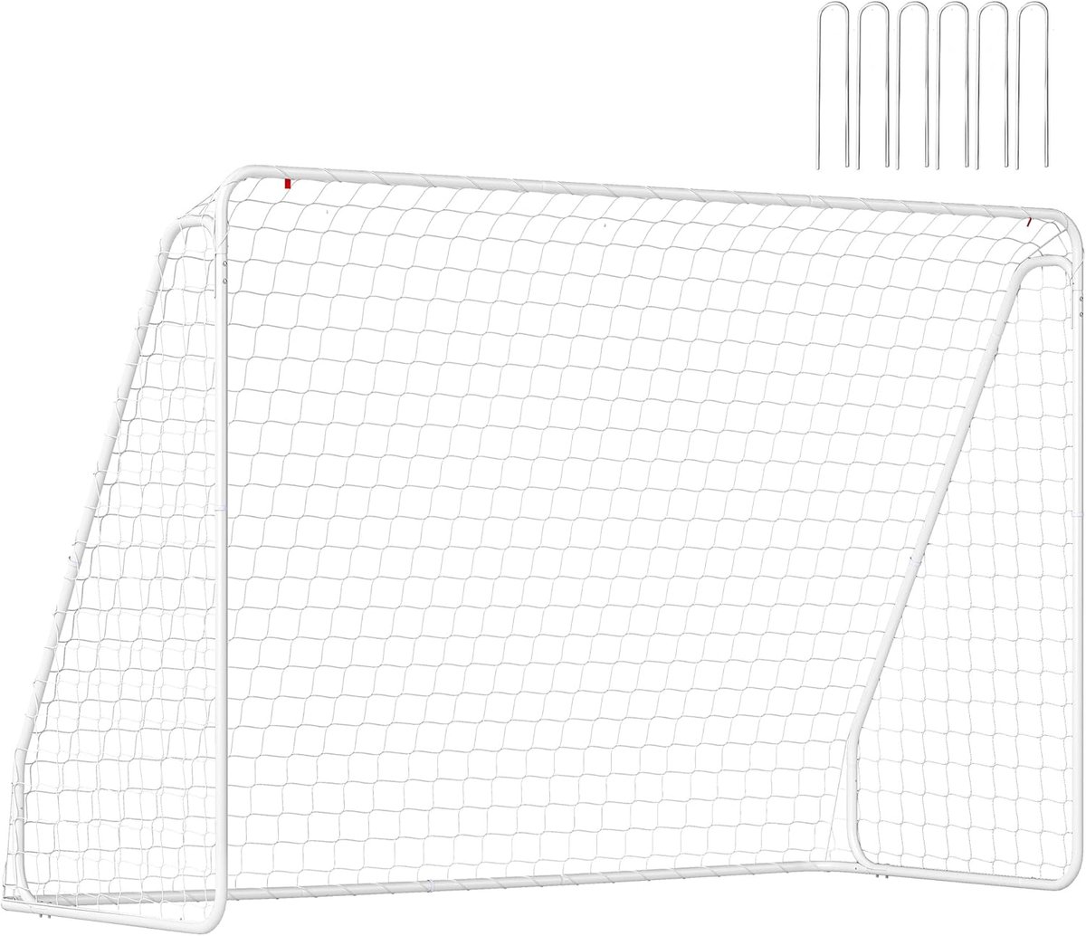 Voetbaldoel en Trainingskooi – Afmetingen 301 x 120 x 200 cm – Duurzaam Frame en Net – Inclusief Grondankers