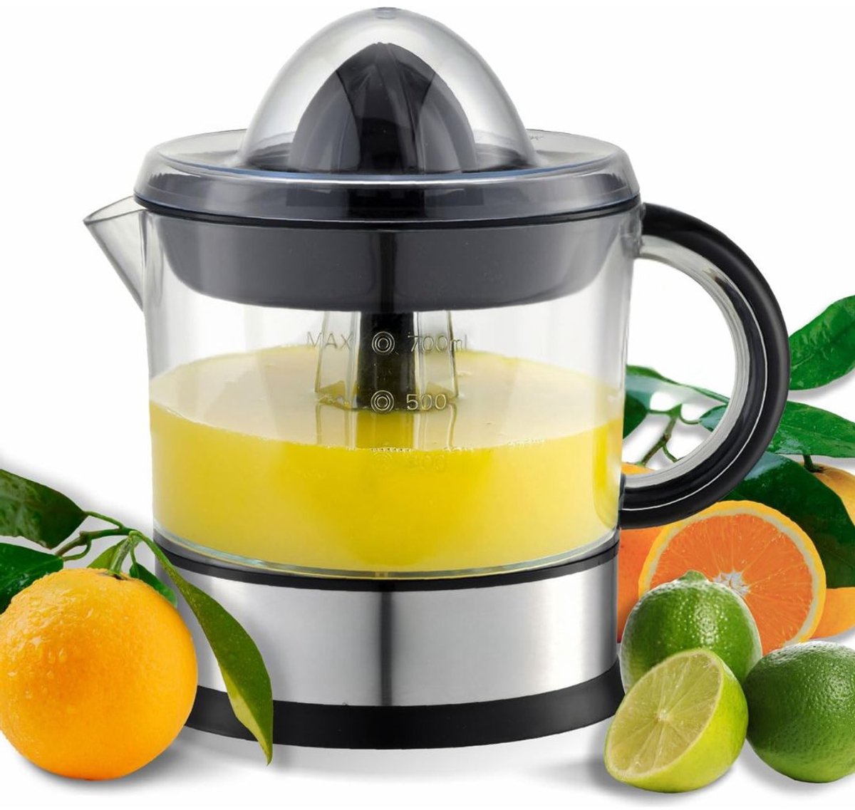 GTB® Citruspers electrisch - Citruspers - Sinaasappelpers - Grijs - 15cm x 15cm x 21cm