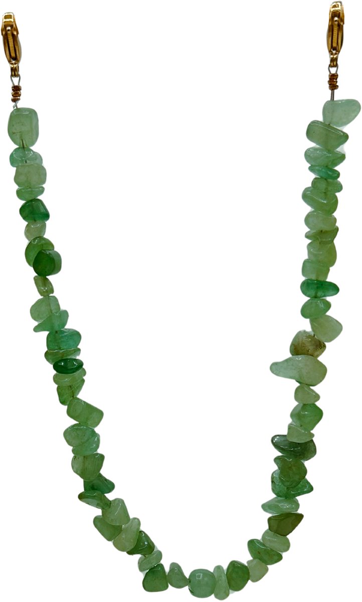 LOUIZ - Telefoonkoord Aventurijn Edelsteen Groen - Telefoon accessoire edelstenen - Telefoon koord kralen
