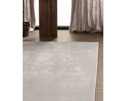 Carpetique Vloerkleed Rechthoek - 160x230 cm – Beige - Antislip – Japandi & Scandinavisch Woonkamer Tapijt