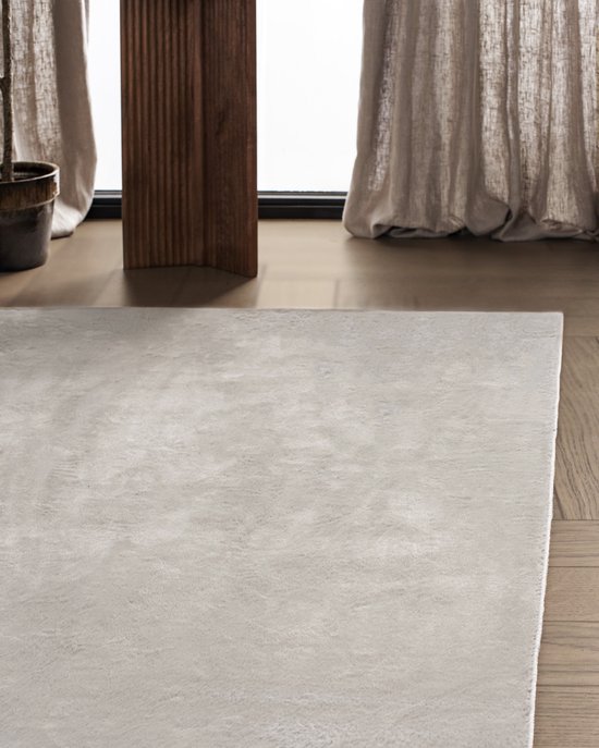Carpetique Vloerkleed Rechthoek - 160x230 cm – Beige - Antislip – Japandi & Scandinavisch Woonkamer Tapijt