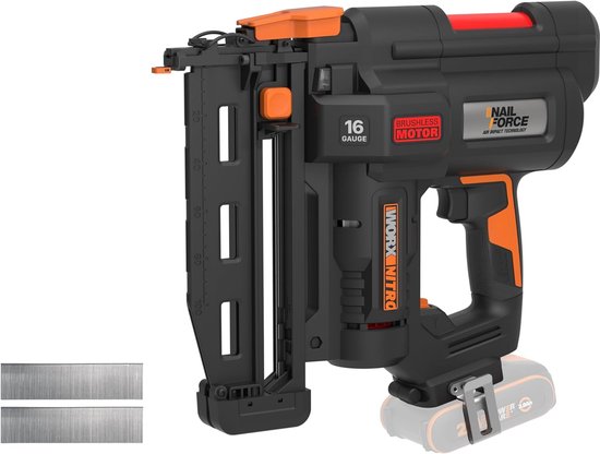 WingFly Accunietmachine compatibel met Makita 18 V, professionele nagelmachine met 2000 nagels, elektrische nietmachine voor doe-het- zelfprojecten in meubels, timmerwerk (zonder batterij
