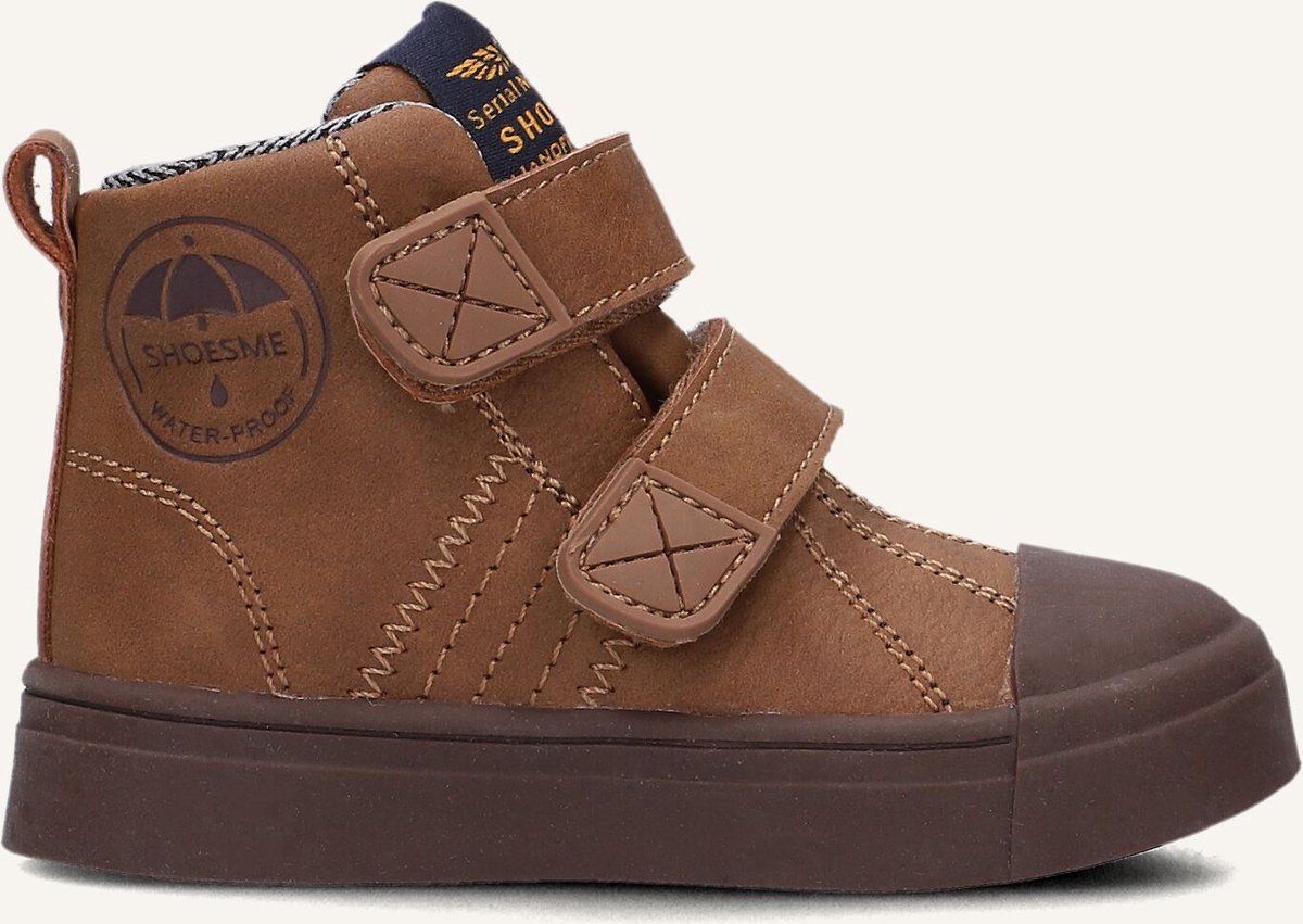 Shoesme Cognac Water-Proof Bootie - Sneakers Kinderen - Jongens - Cognac - Microfiber nubuck - Maat 23