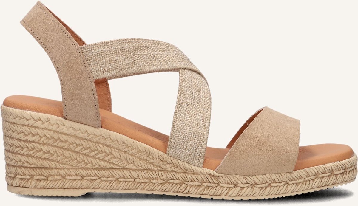 LINA LOCCHI 1110 Sandalen Met Sleehak Dames Beige