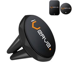 Iverve Magnetische Telefoonhouder Auto Ventilatie - Sterke Magneet - Offroad & Drempel Proof - Haakclip Beschermt Ventilatierooster - Mobiel Houder - Autohouder - Auto Accessoires