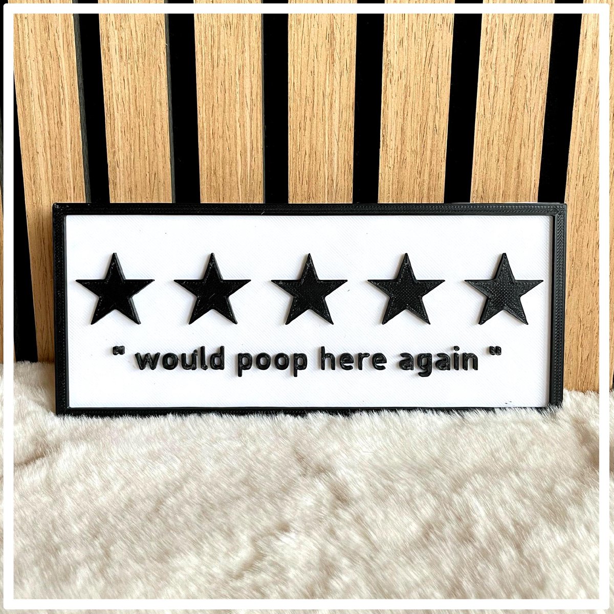 Badkamerbordje Decoratie Cadeau Grappig Housewarming Gastentoilet |