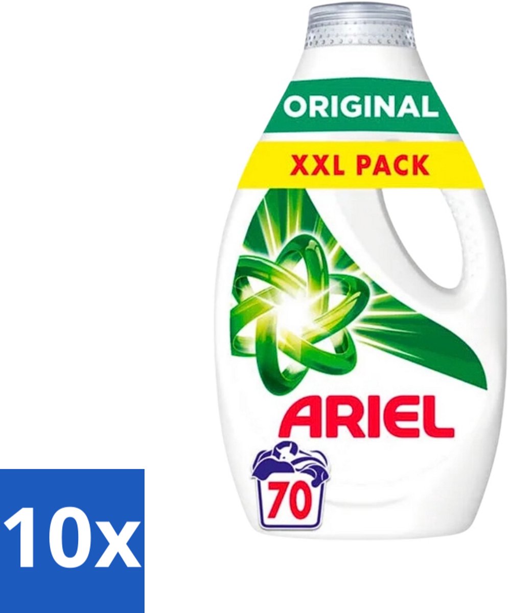 10 x Ariel - Wasmiddel - Original - 70 Wasbeurten - 2,45 liter - Voordeelverpakking - 10 stuks
